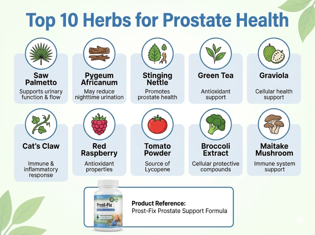 Top 10 Herbs for Prostate Health