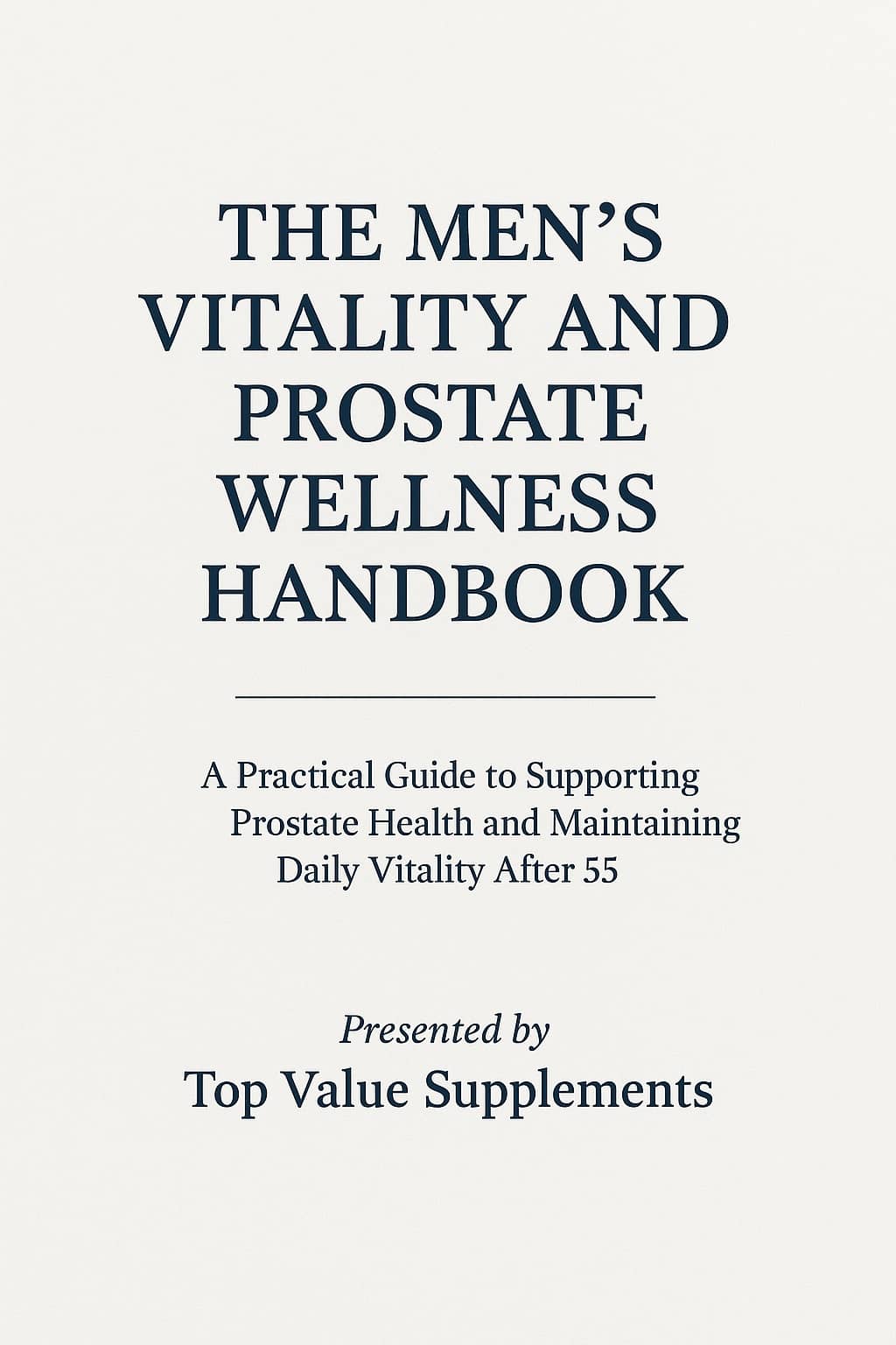 The Men's Vitality and Prostate Wellness Handbook Ebook Cover
